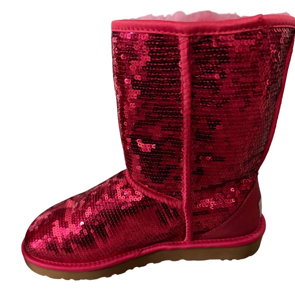 UGG Australia Classic Short Sequin Ruby Red Sheep… - image 5